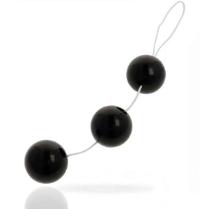 Tris di Pleasure Balls - Lunghe 17 cm, diametro 3.8 cm, Peso 99 gr, Nere