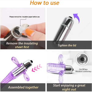 Vibratore Da Dita Morbido Con Rilievi Stimolanti