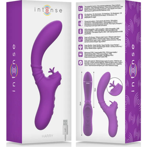 Vibratore Intense™ Harry Rabbit Ricurvo con Lingua