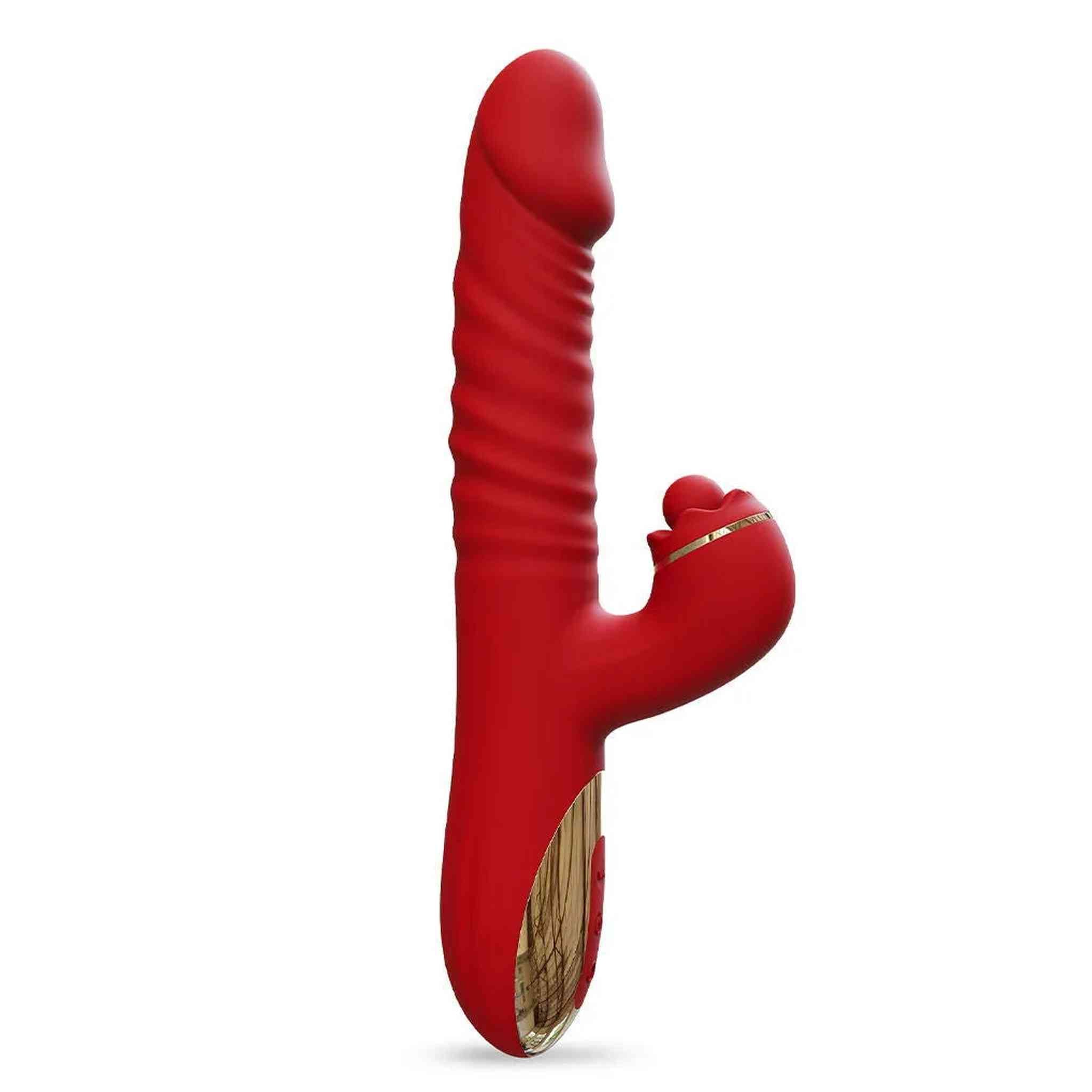 Vibratore Rabbit a Spinta e Pulsazione con Controllo da Smartphone