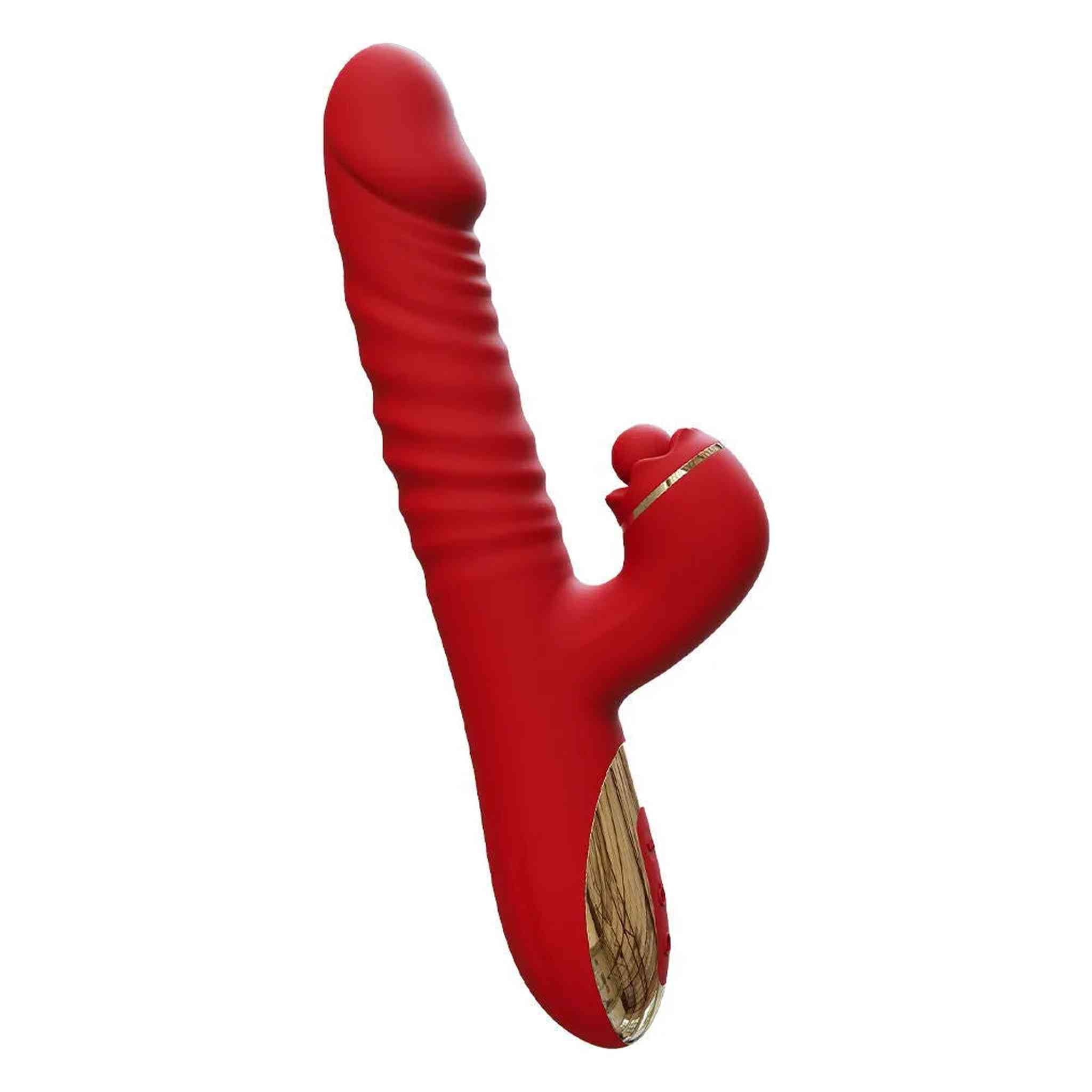 Vibratore Rabbit a Spinta e Pulsazione con Controllo da Smartphone