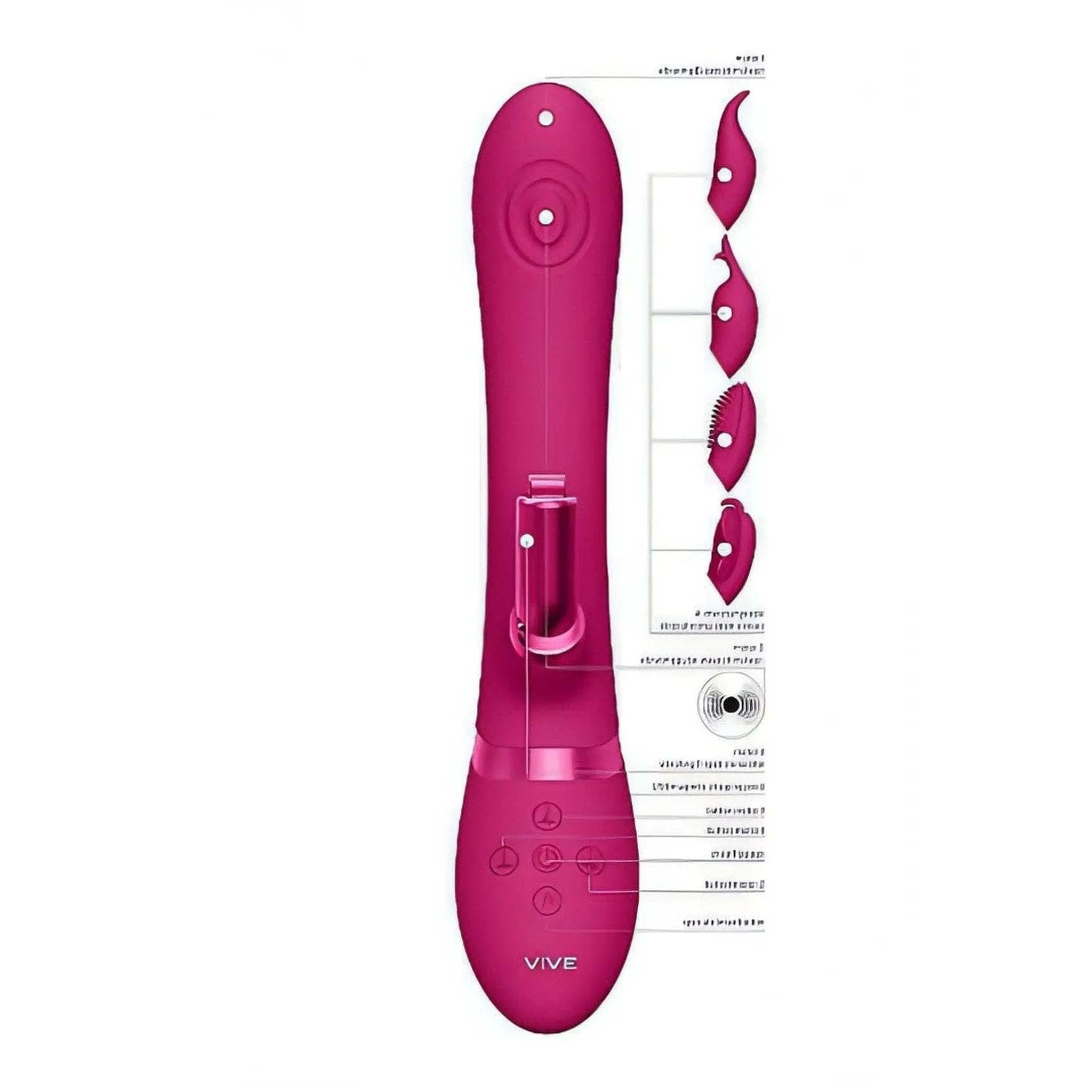 Vibratore Rabbit con 4 testine intercambiabili