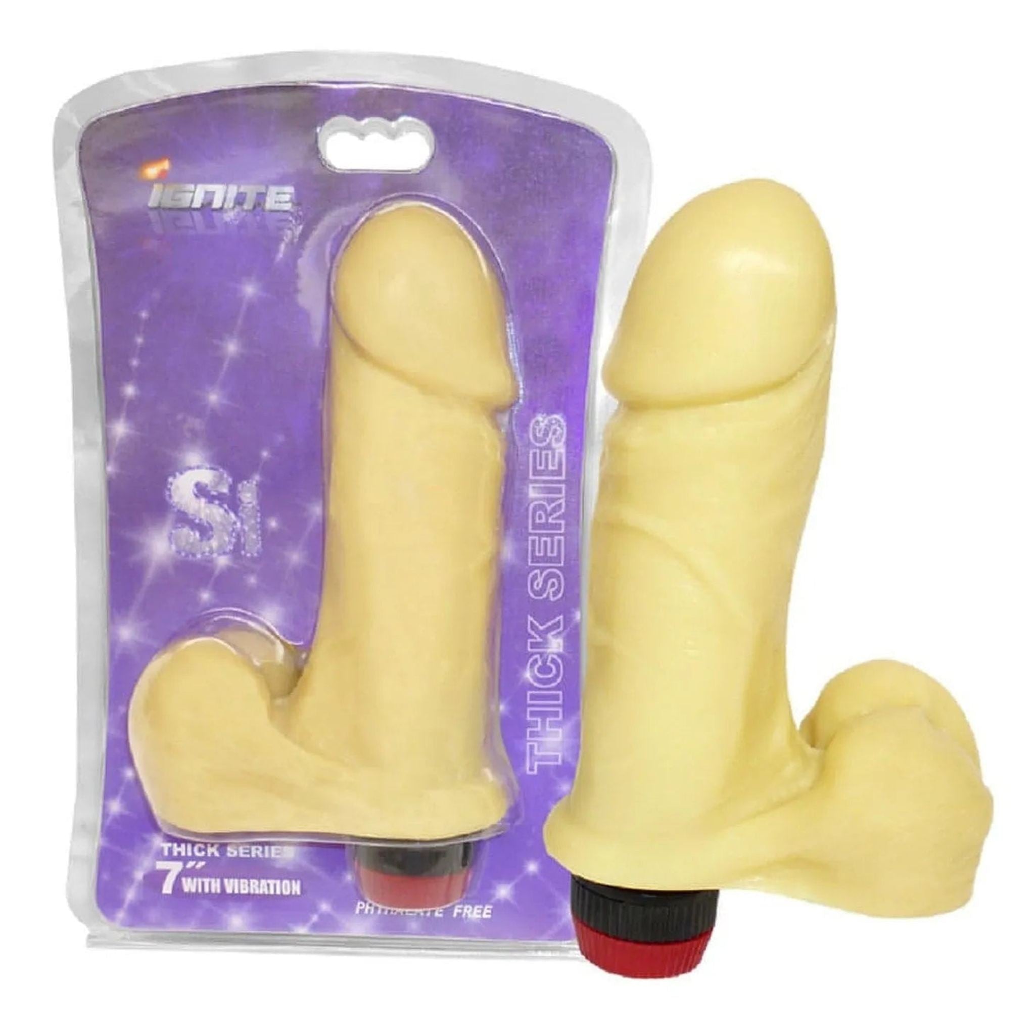 Vibratore Realistico Con Testicoli 18 Cm Ø 5.5 Cm - Multispeed, Rosa Carne