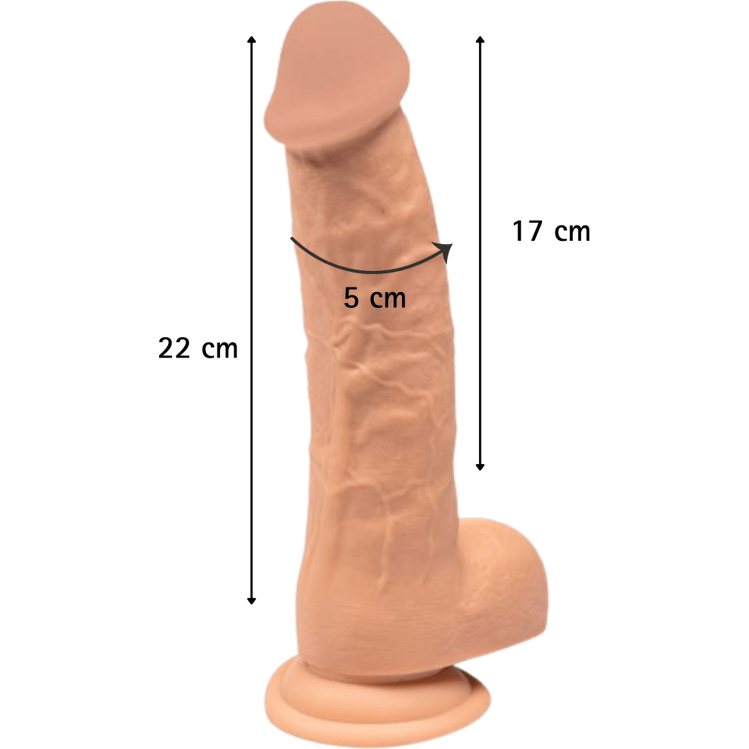 Vibratore Super Soft Con Ventosa 22 cm