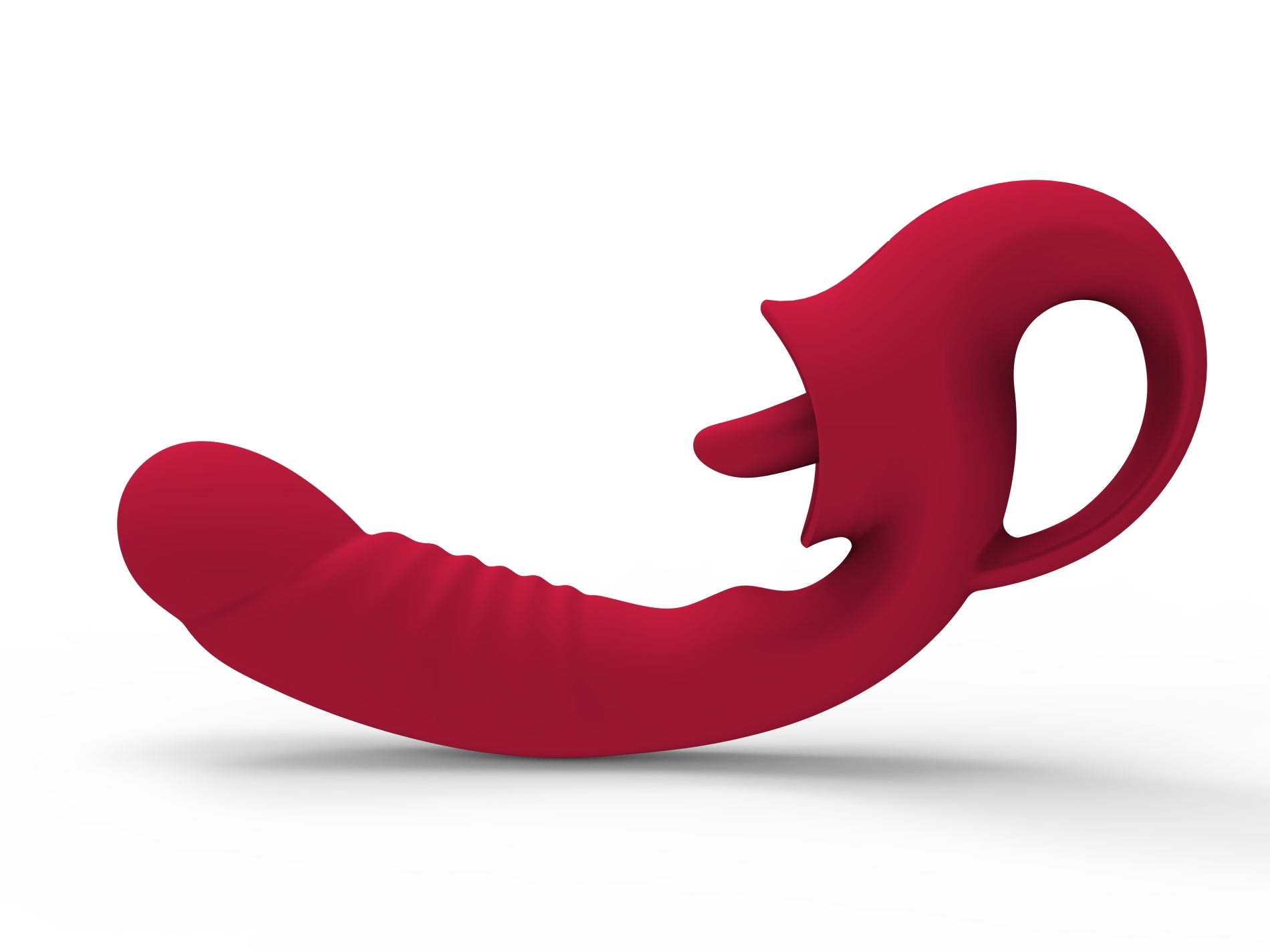 Vibratore Vaginale e Clitorideo Con Lingua e Impugnatura