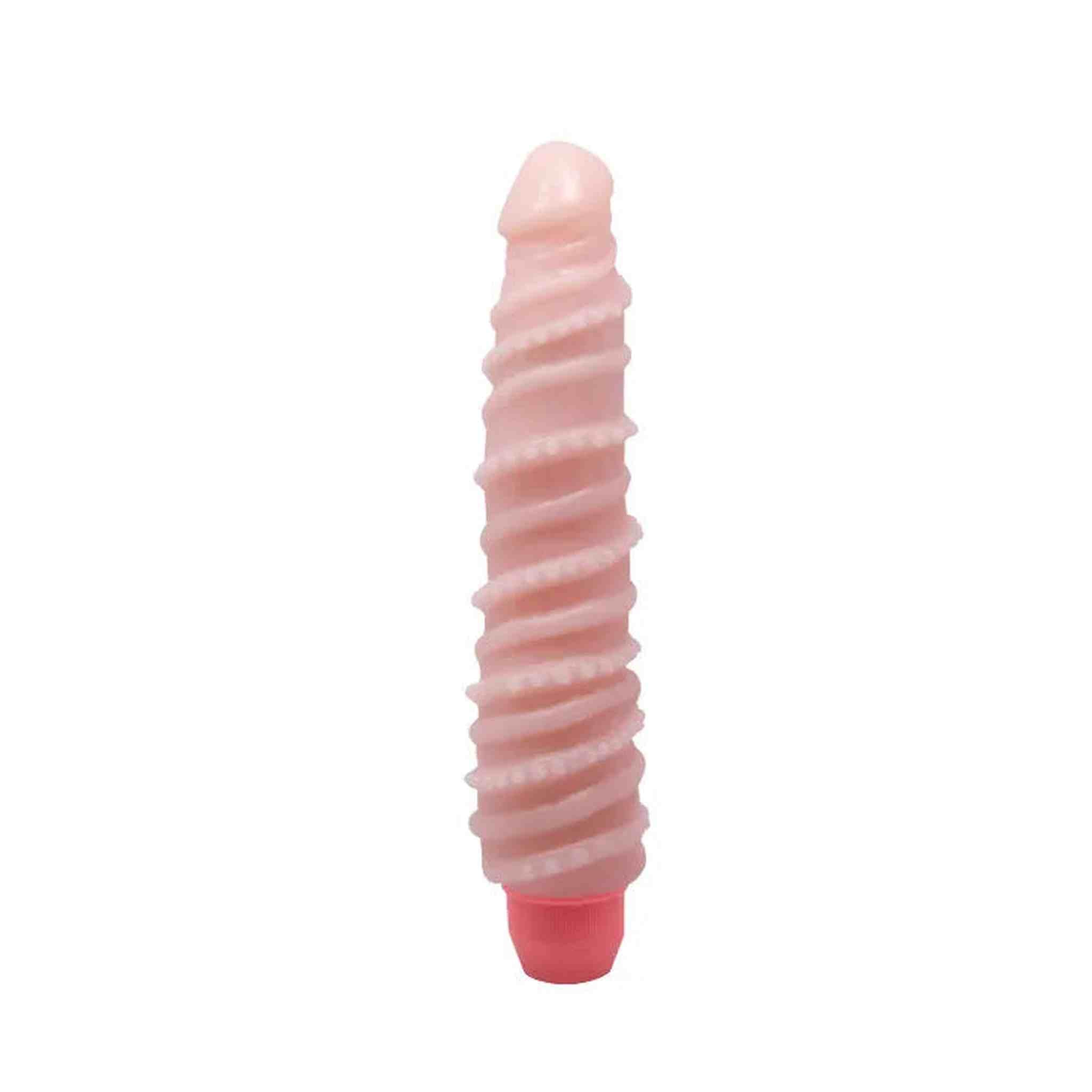 Vibratore con spina modulabile e rilievi stimolanti - Rosa Carne