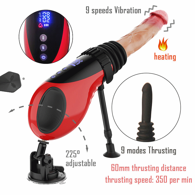 Wireless Portable Fuck Machine Pro 2.0 - Set di 3 Dildo Intercambiabili