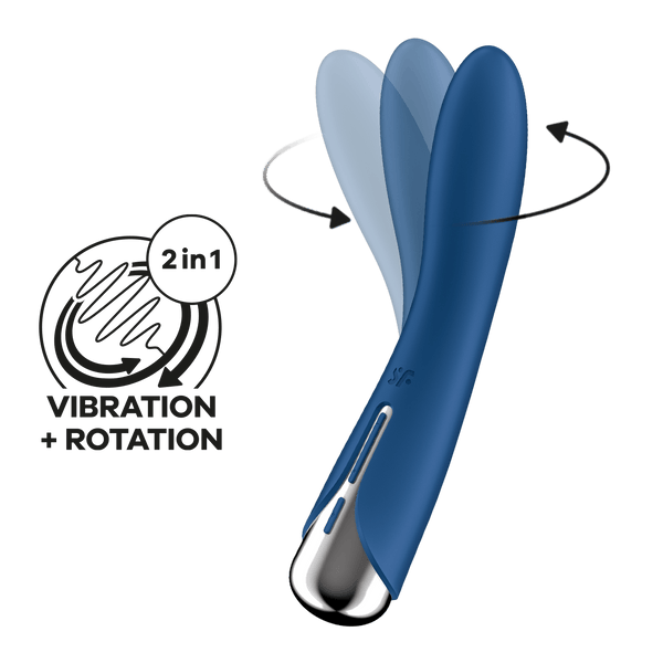 Satisfyer Spinning Vibe 1 blu: vibratore rotante punto G