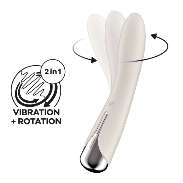 Satisfyer Spinning Vibe 1 beige: vibratore rotante punto G