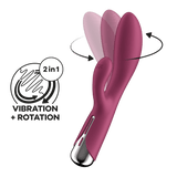 Satisfyer Spinning Rabbit 1 rosso: vibratore rabbit rotante