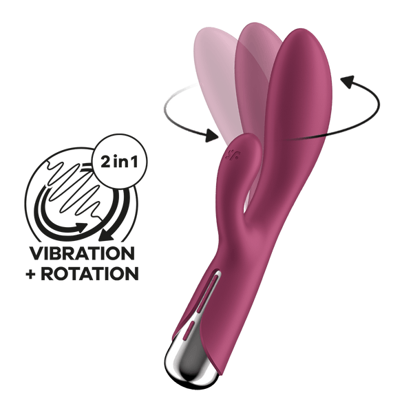 Satisfyer Spinning Rabbit 1 rosso: vibratore rabbit rotante