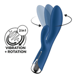 Satisfyer Spinning Rabbit 1 blu: vibratore rabbit rotante