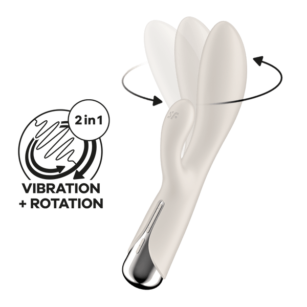 Satisfyer Spinning Rabbit 1 beige: vibratore rabbit rotante