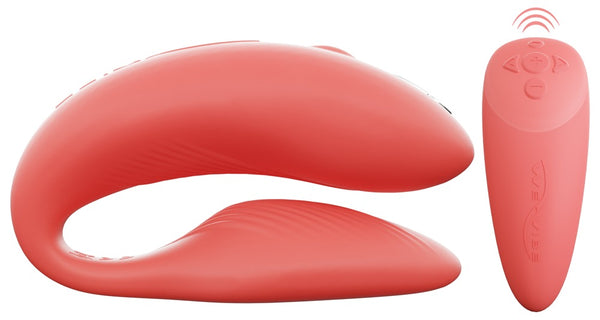 We-Vibe Chorus: vibratore di coppia con telecomando a pressione, Corallo, foto 1
