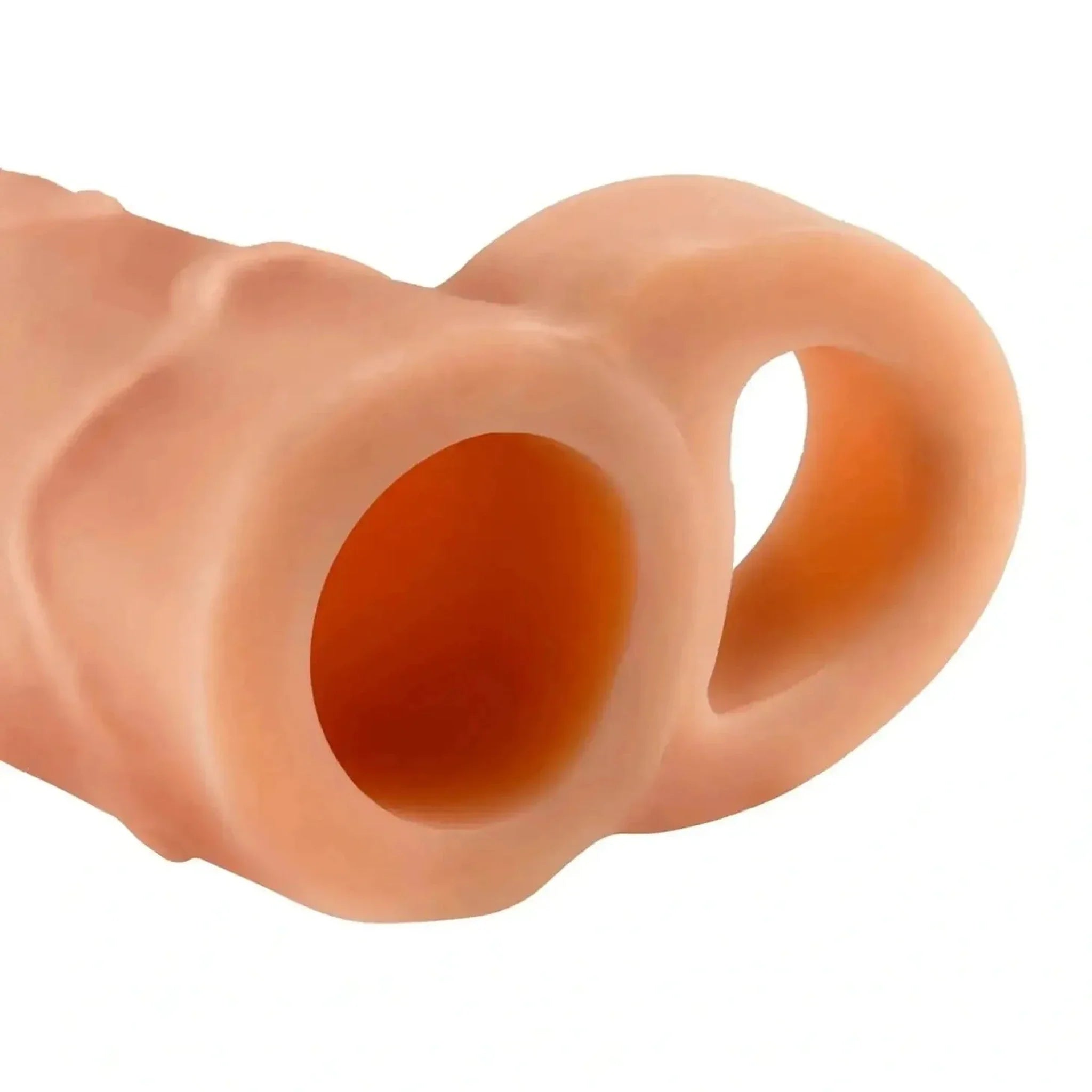 1'' Fantasy X-Tensions Guaina Fallica Realistica con Allaccio ai Testicoli, Materiale Super Realistico e Morbido. Lunga 17.7 cm