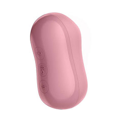 Cotton Candy Double Aire Pulse Vibrator - Light Red