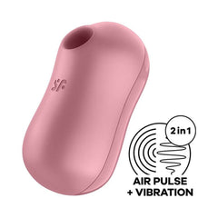 Cotton Candy Double Aire Pulse Vibrator - Light Red