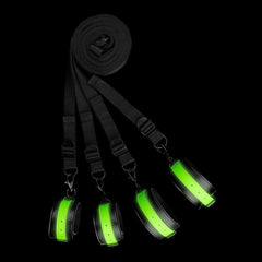 Bed Bindings Restraint Kit - GitD - Neon Green/Black