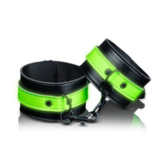 Ankle cuffs - Glow in the Dark - Neon Green/Black