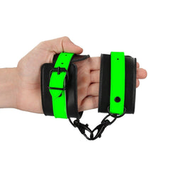 Ankle cuffs - Glow in the Dark - Neon Green/Black