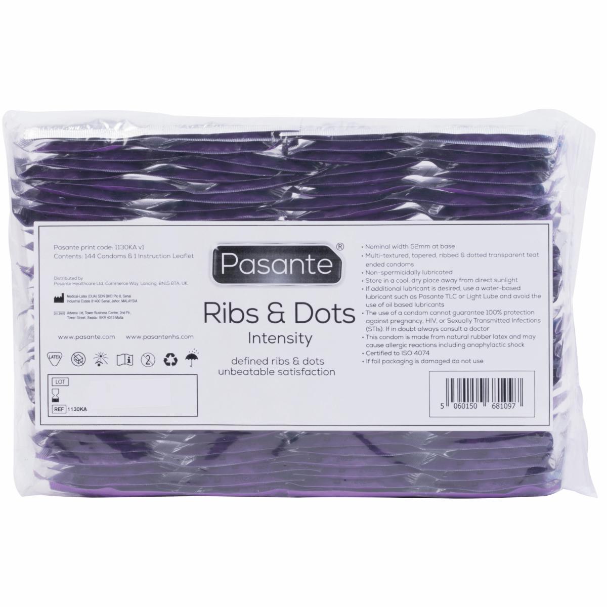 Pasante Ribs & Dots condoms 144 pcs