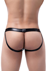Jockstrap wet look Paris Hollywood: sospensore nero lucido, foto 2