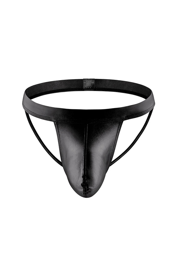 Jockstrap wet look Paris Hollywood: sospensore nero lucido, foto 5