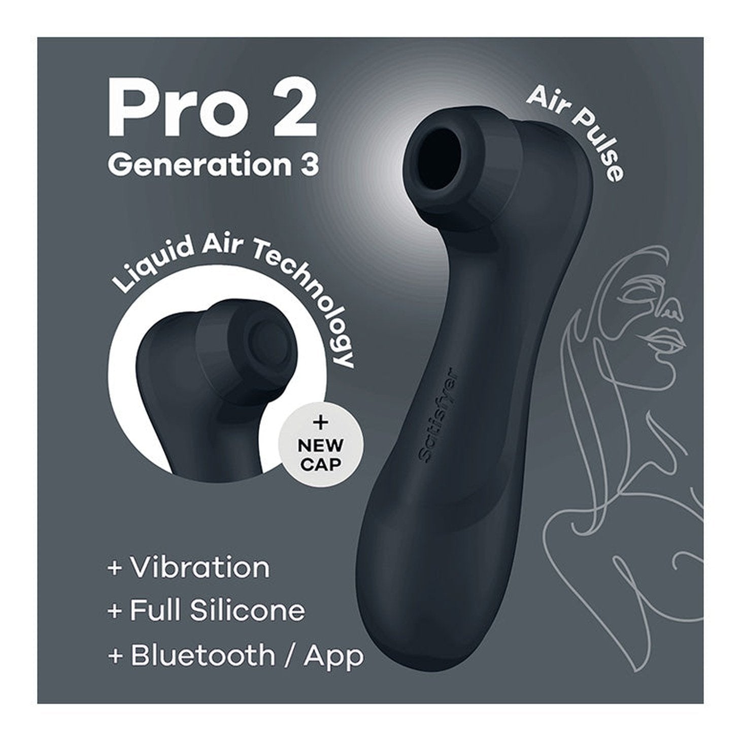 Pro 2 Generation 3 + Liquid Air, Vibration & App - Black