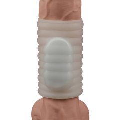 Vibrating Wave Knights Guaina Fallica Stimolante con Vibrazione - Bianco