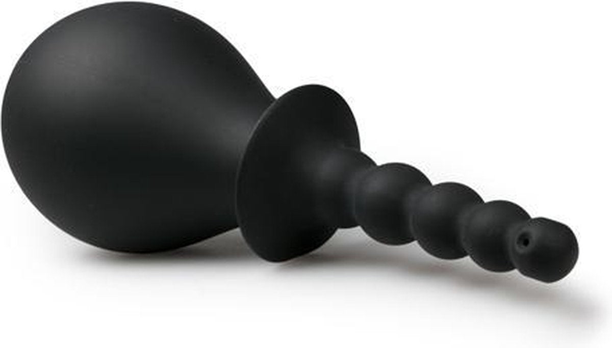 Deluxe Douche - Doccetta intima con palline anali in silicone - Nero