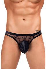 String trasparente Paris Hollywood: rete nera a motivi geometrici, foto 1