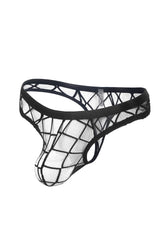 String trasparente Paris Hollywood: rete nera a motivi geometrici, foto 3