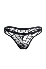 String trasparente Paris Hollywood: rete nera a motivi geometrici, foto 4