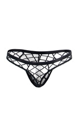 String trasparente Paris Hollywood: rete nera a motivi geometrici, foto 5