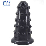 Plug anale nero FAAK con logo inciso e base larga