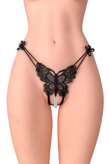 Papillon Sexy String Con Catena di Perle