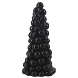Plug anal nero design a grappolo d'uva con base forata