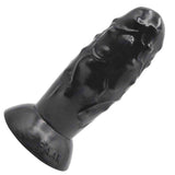 Dildo nero realistico in silicone lucido con logo FAAK inciso