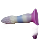 Dildo fantasy Magmara orizzontale bande viola bianco blu texture rilievo
