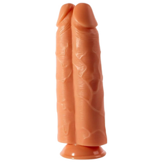 Double Penetration 11'' Dildo con Ventosa – Rosa Carne