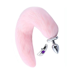 2 in 1 Convertible Fox Tail Plug Coda Bendable e Plug Removibile