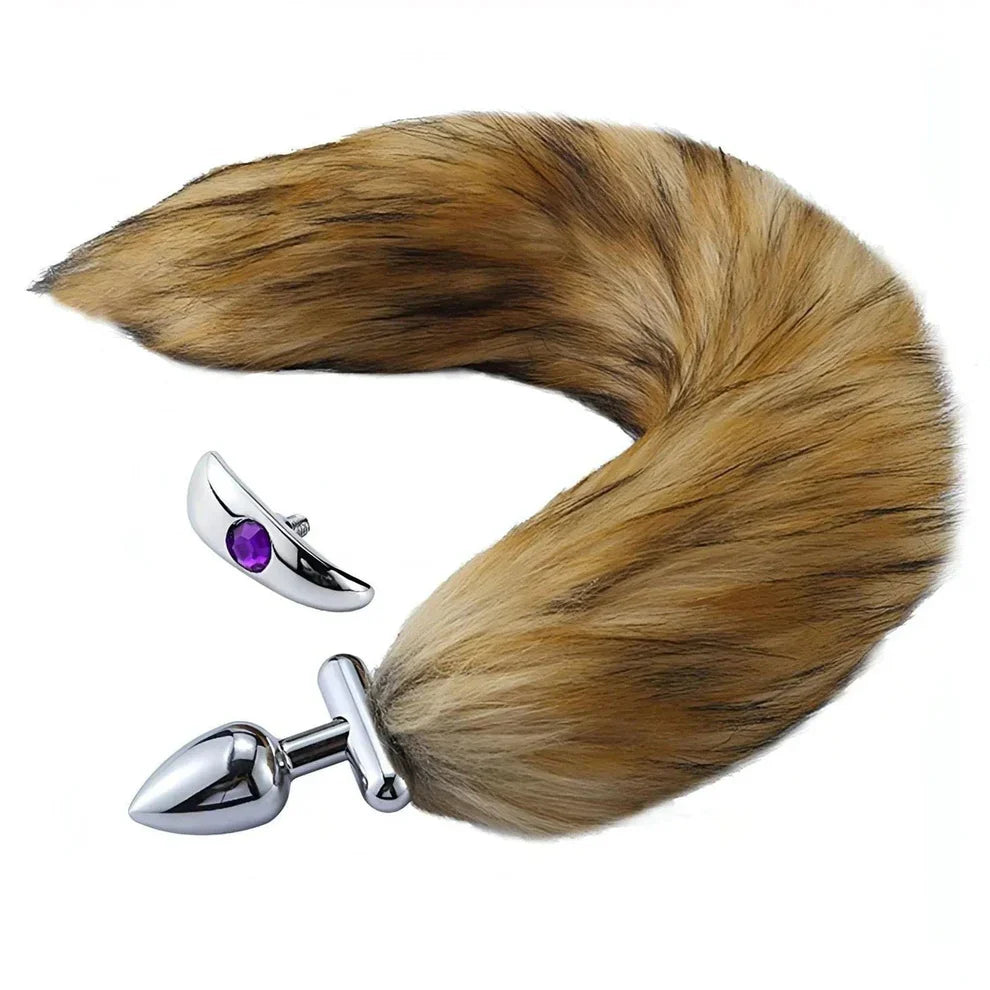 2 in 1 Convertible Fox Tail Plug Coda Bendable e Plug Removibile