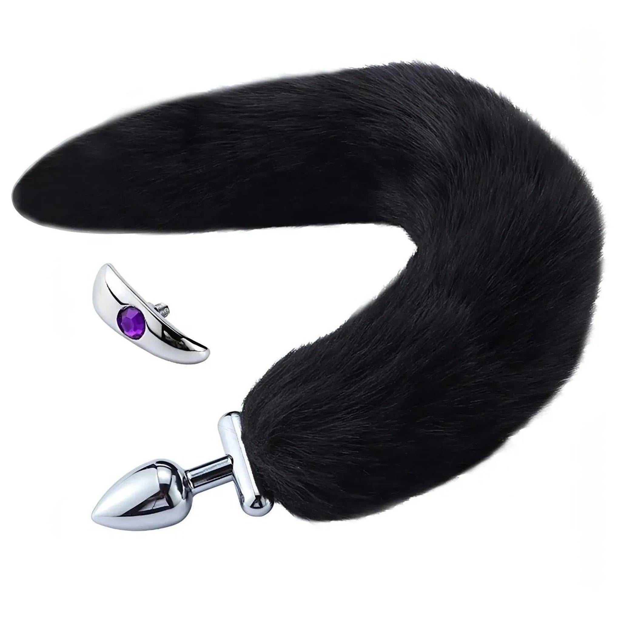 2 in 1 Convertible Fox Tail Plug Coda Bendable e Plug Removibile