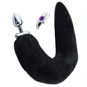 2 in 1 Convertible Fox Tail Plug Coda Bendable e Plug Removibile