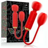 Doppia funzione wand massaggiante e ovetto vibrante rosso con scatola decorativa