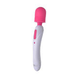 Vibratore wand Lillo verticale testa morbida rosa anelli orizzontali
