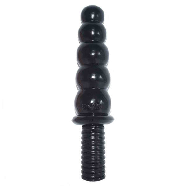 Plug anale nero FAKA con manico e sfere scalari