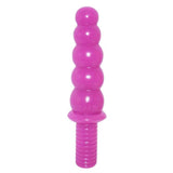 Plug anale rosa FAKA con manico e cinque sfere sovrapposte