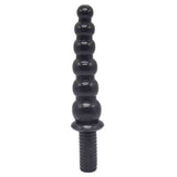 Plug anale nero Magmara con marchio inciso e base a vite