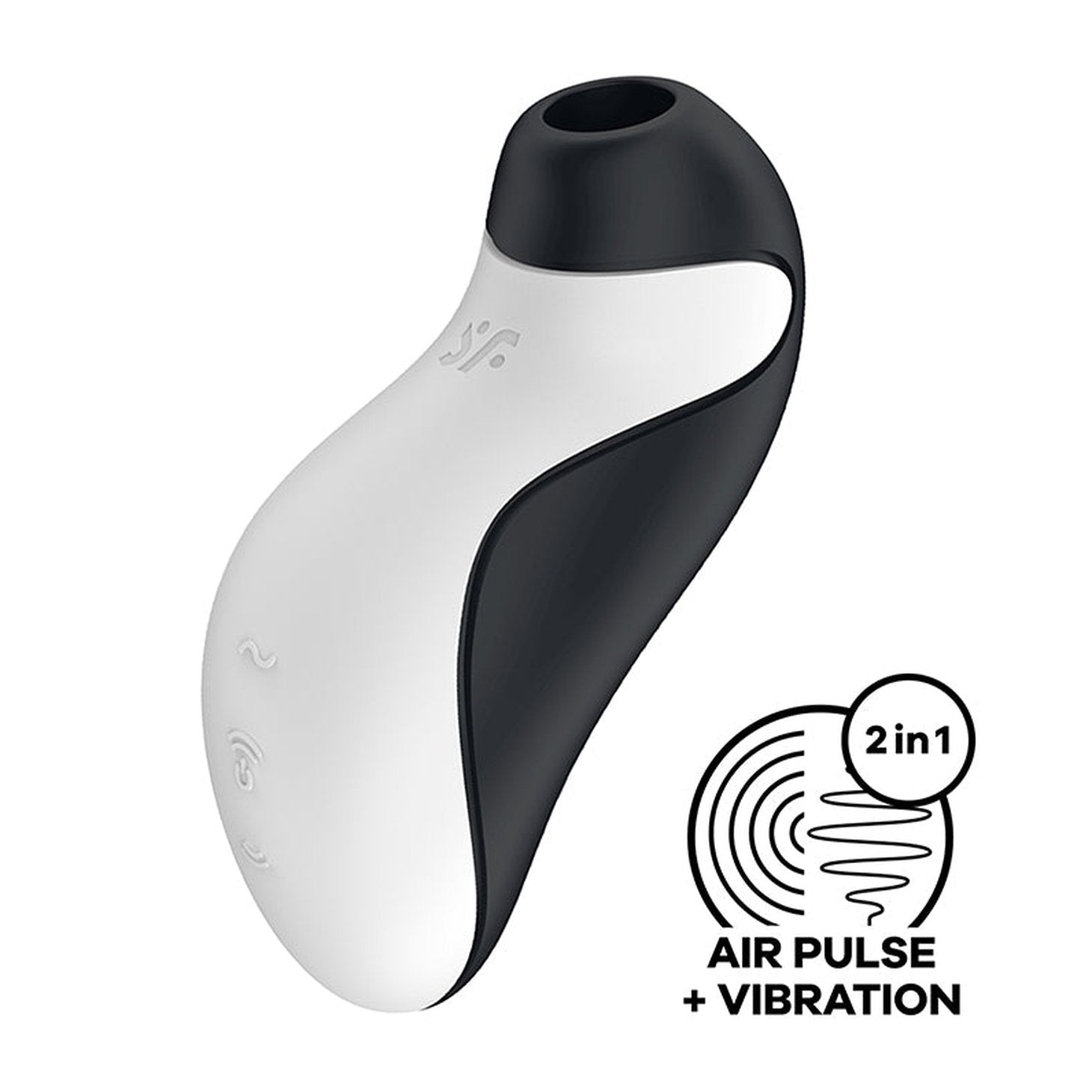 Orca Double Air Pulse Vibrator - Black/White